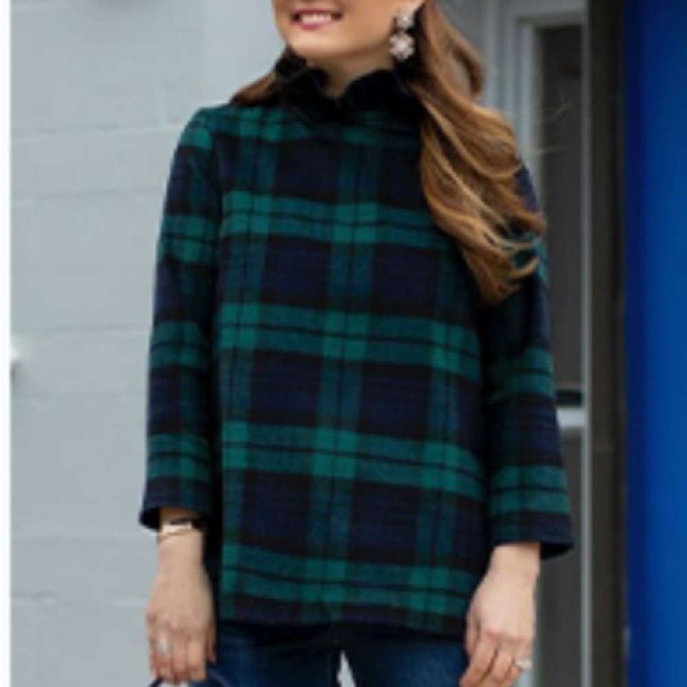 Plaid Long Sleeve Top